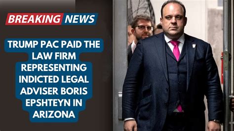 Trump PAC paid the law firm representing indicted legal adviser .